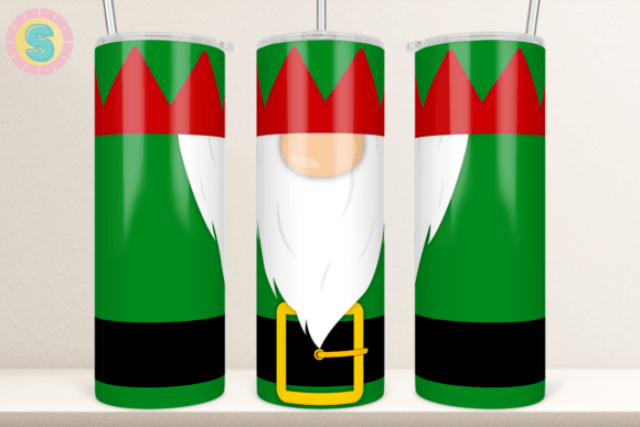 20Oz Christmas Santa Elf Tumbler Wrap
