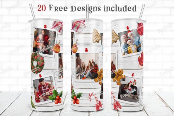 20oz Skinny Tumbler Christmas Picture