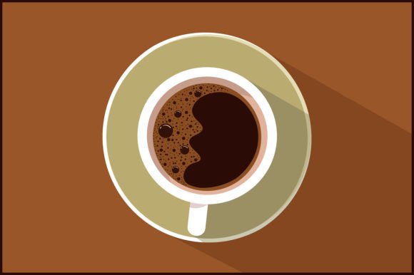 A Cup of Coffee Vector Design Graphic