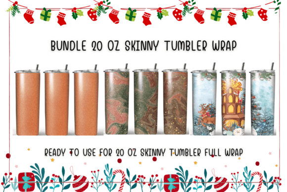 Bundle Christmas Coffee Tumbler Wrap