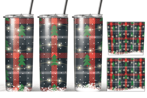 Christmas Tree Coffee Tumbler Wrap