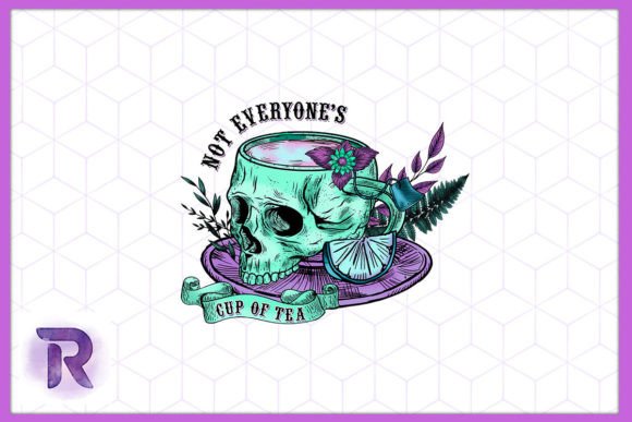 Cup of Tea Be the Best Vintage Skull