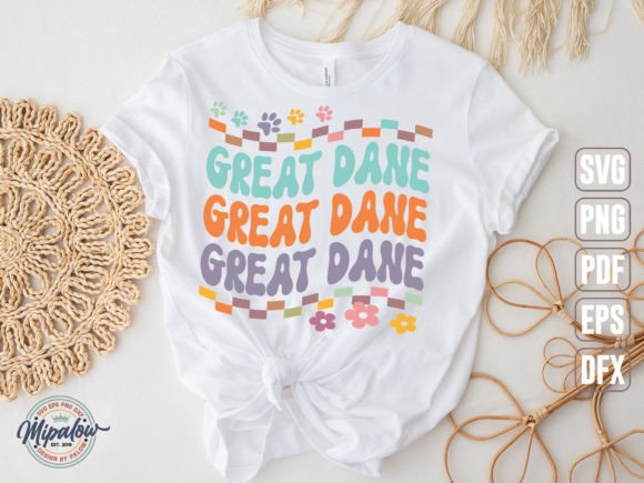 Great Dane Svg, Groovy Wavy Retro