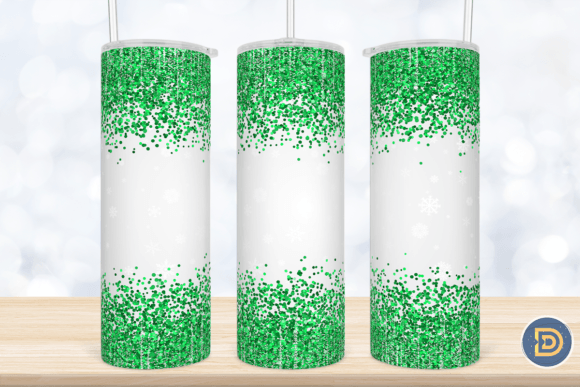 Green Glitter 20Oz Tumbler Sublimation