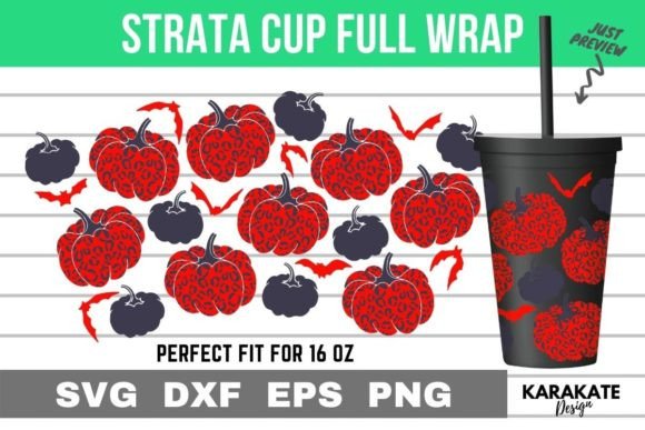 Halloween Leopard, 16 Oz Strata Cup Wrap