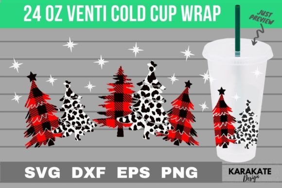 Plaid Christmas 24 Oz Venti Cup Wrap