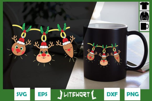 Reindeer Christmas Lights SVG