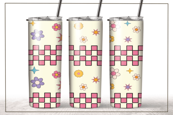 Retro Groovy Pastel 20oz Tumbler Wrap
