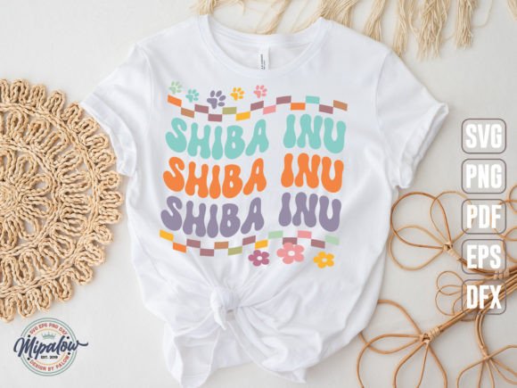 Shiba Inu SVG: Groovy Wavy Retro