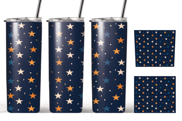 Star Retro Christmas Tumbler Wrap